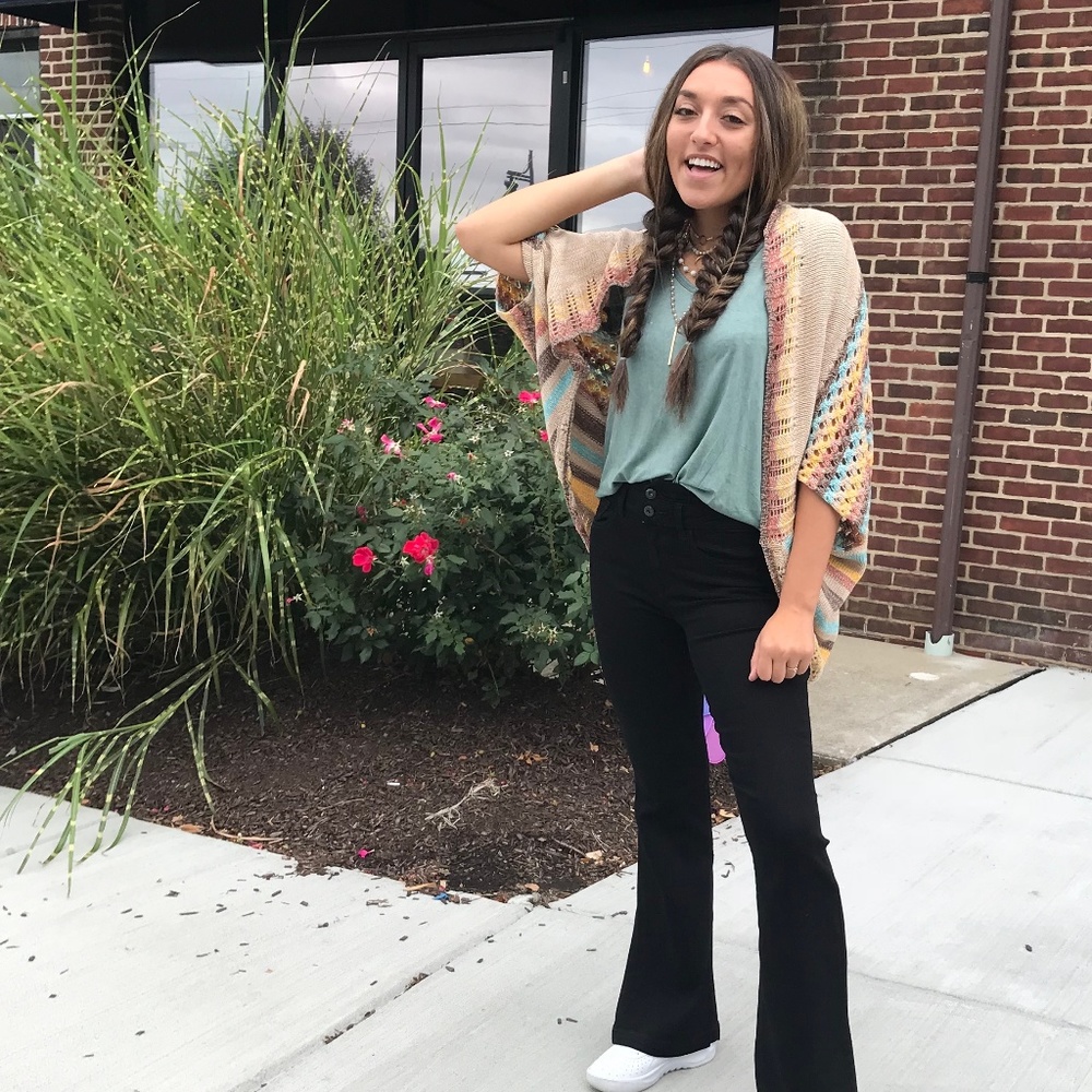 A beautiful day cocoon shrug.